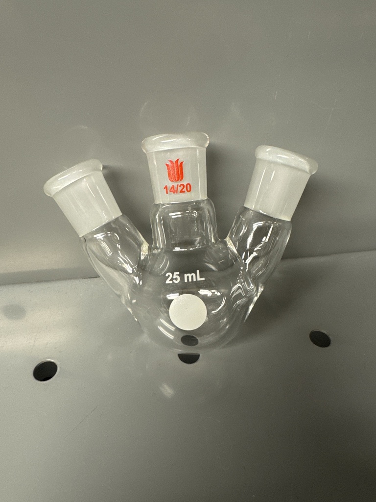 FLASK, DISTILLING 25 ML GLASS 