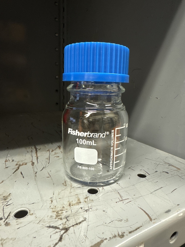 BOTTLE, MEDIA 100 ML GLASS 