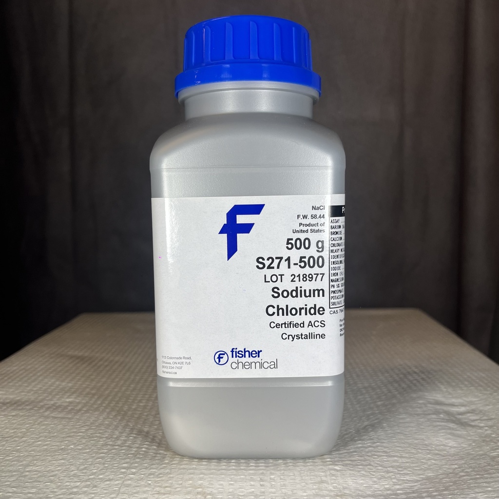 SODIUM CHLORIDE, 500 GM REAGEN