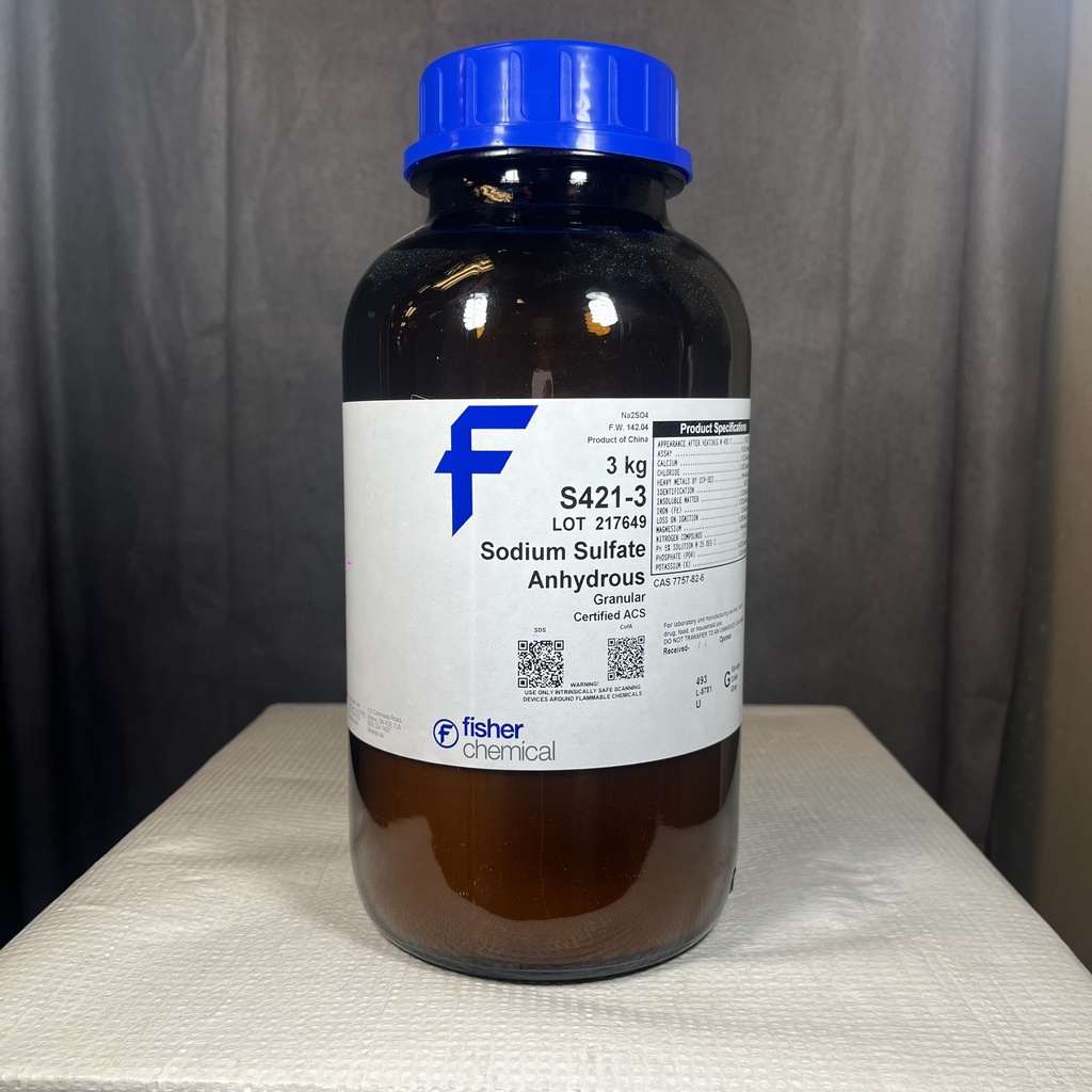 SODIUM SULFATE, 3 KG REAGENT